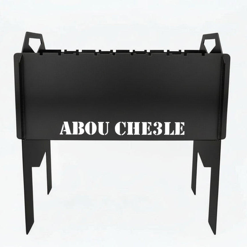 Portable Steel BBQ Grill – Heavy-Duty “ABOU CHE3LE” Edition | Luxury Outdoor Kitchen & Grilling | Abou Che3le Lebanon
