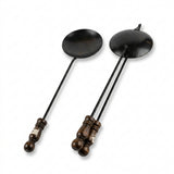 Traditional Cast Iron Chestnut Roasting Pan with Long Wooden Handle (85 x 20 cm) شواية كستناء | Abou Che3le