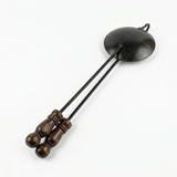 Traditional Cast Iron Chestnut Roasting Pan with Long Wooden Handle (85 x 20 cm) شواية كستناء | Abou Che3le