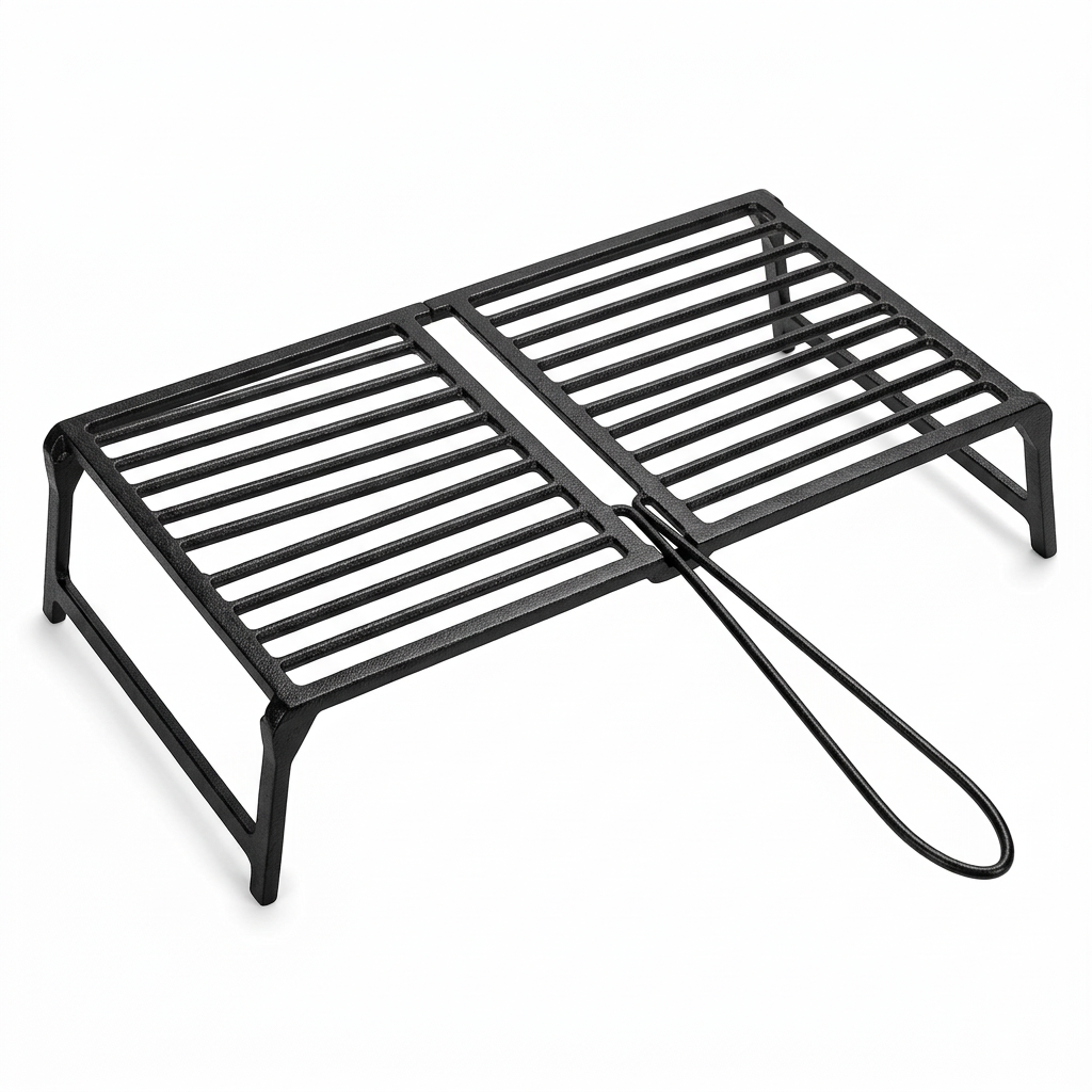 Heavy-Duty BBQ Grill Grate with Handle & Legs شواية (27 cm x 47 cm) | Abou Che3le