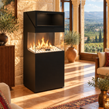 QS-G 90x50 Freestanding Gas Stove Fireplace with Oven (Maxitrol Valve)