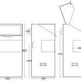 QS-G 90x50 Freestanding Gas Stove Fireplace with Oven (Maxitrol Valve)