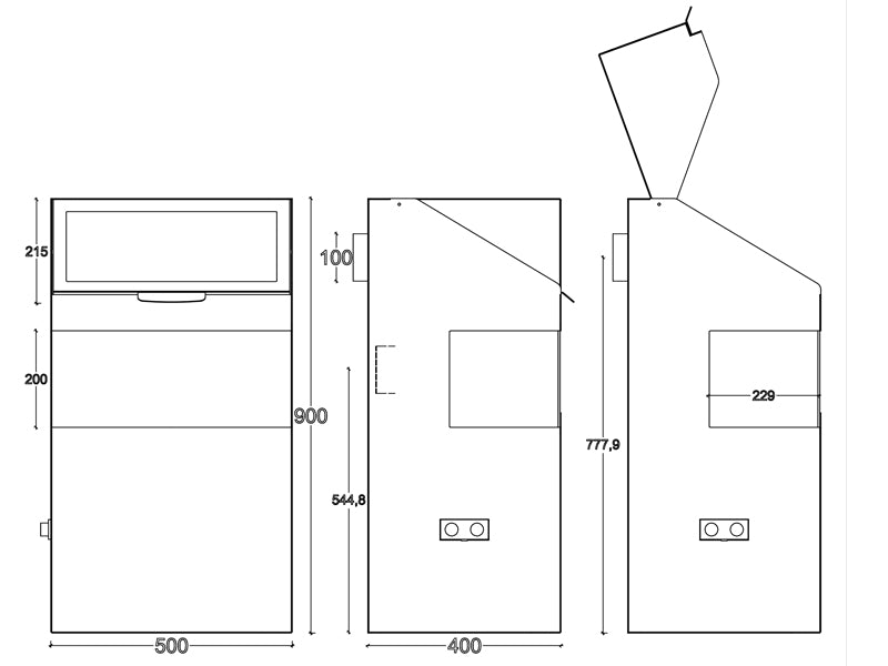 QS-G 90x50 Freestanding Gas Stove Fireplace with Oven (Maxitrol Valve)