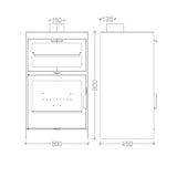 QS50 Wood Stove with Stainless Steel Oven & Double Combustion – 14 kW