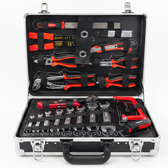 Professional 121-Piece Tool Set with Aluminum Case - Tool Box