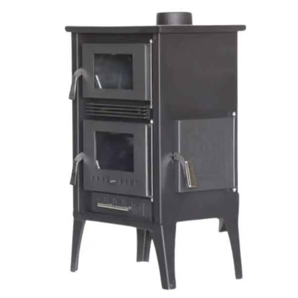 '-  Iron Wood Fireplace – Compact Dual Glass Model -  Abouche3le