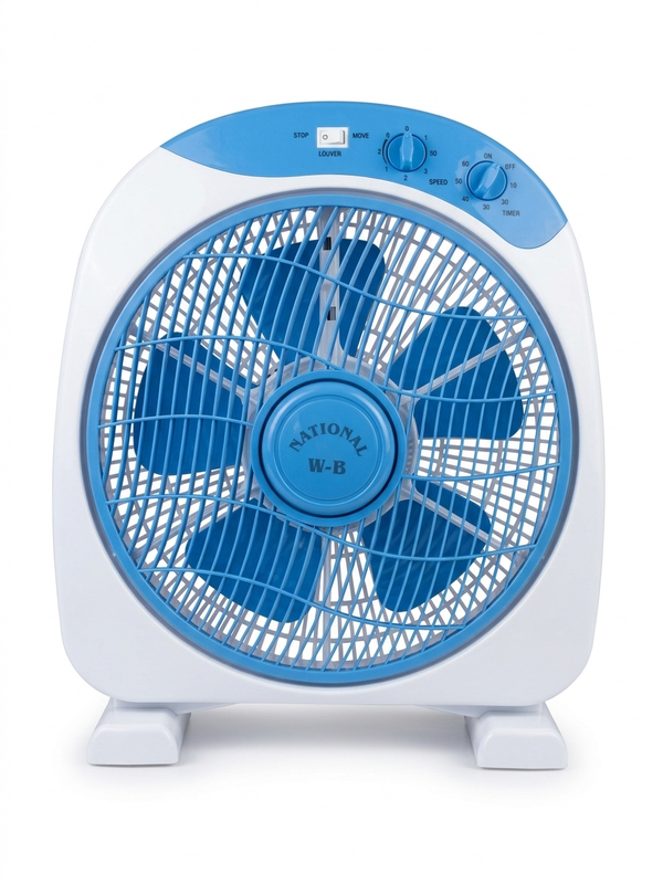 '-  NATIONAL WB Blue & White Fan -  Abouche3le